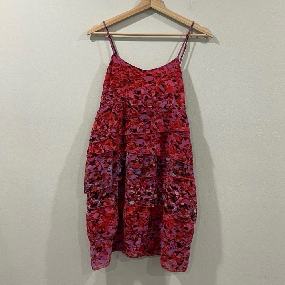 NWT Kensie Red Tier Layered Mini Dress Size 6